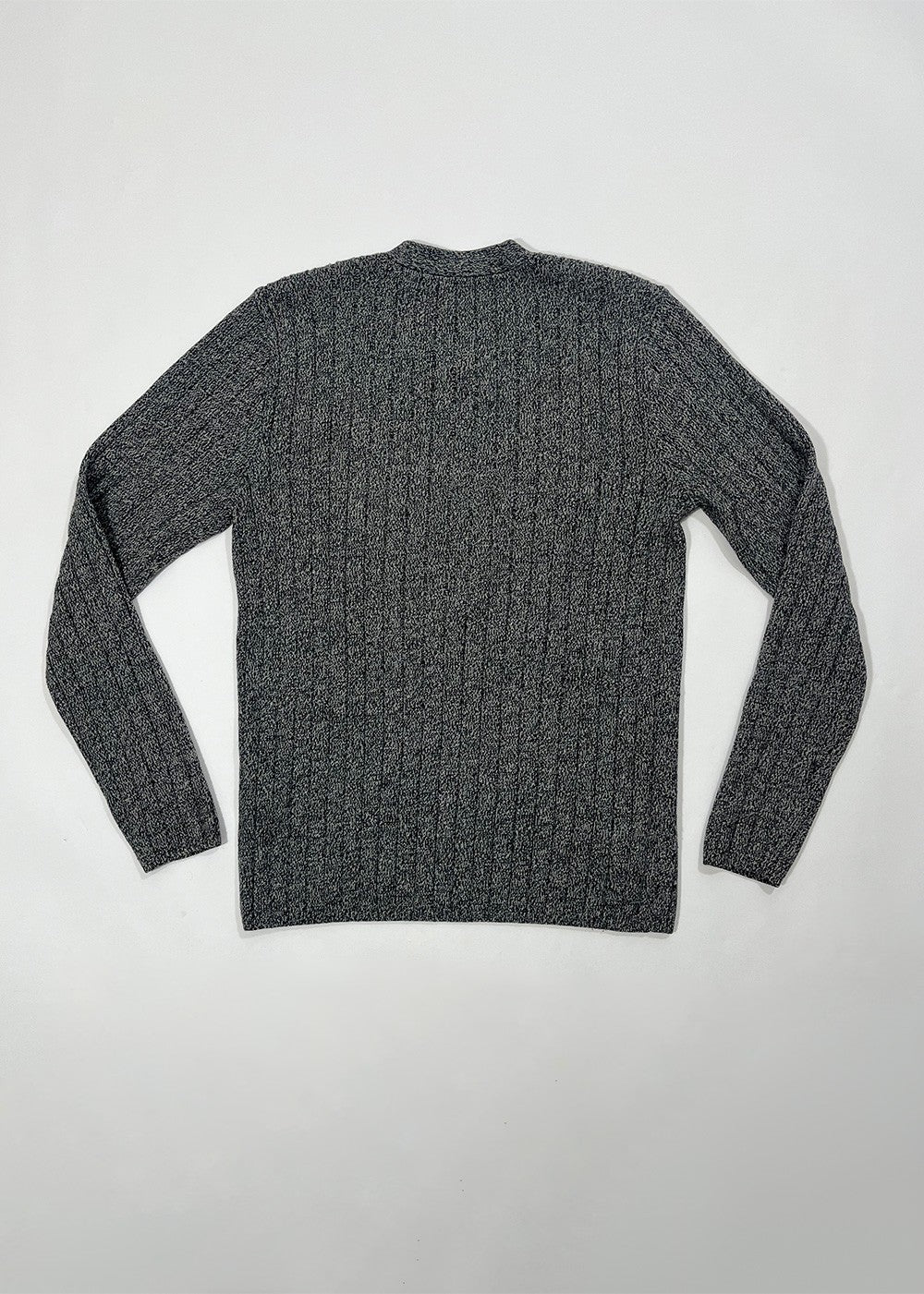 Textured Knit Henley Sweater / Size M