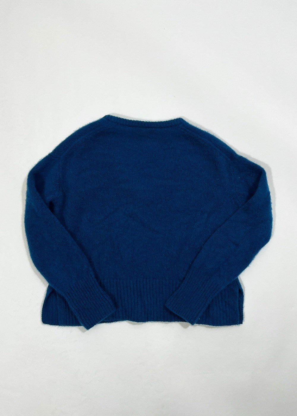 Blue V-Neck Cashmere Sweater / Size S