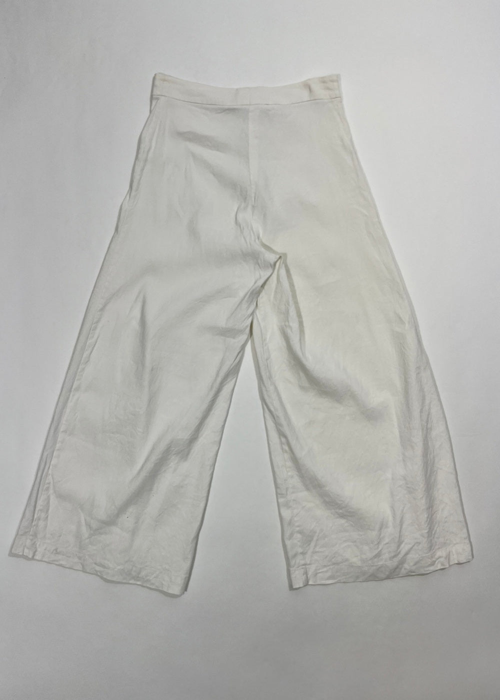 Wide Leg Linen Blend Pants / Size 1 (S)