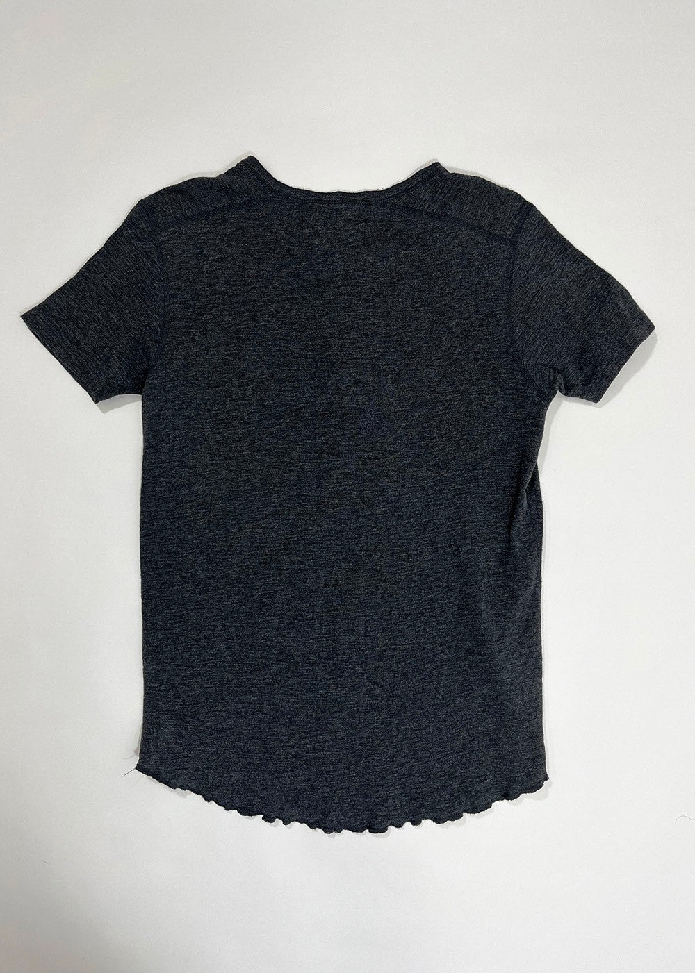 Slub Henley T-Shirt Charcoal / Size S