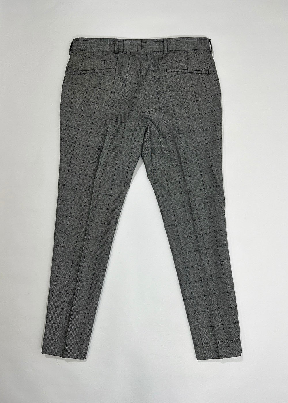 Grey Windowpane Trousers / Size 34