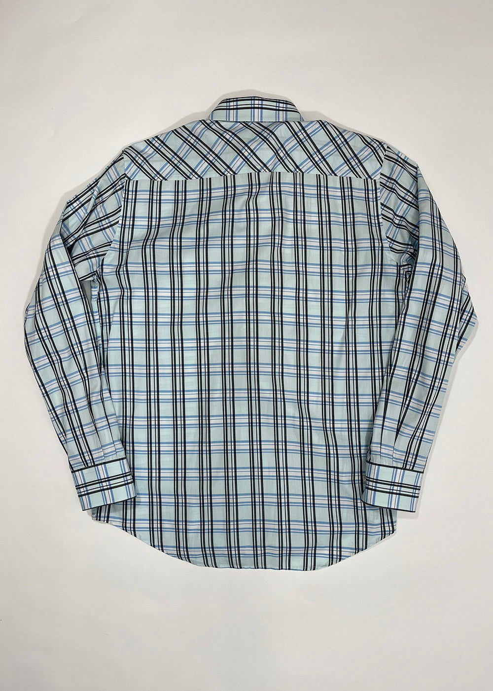 Long Sleeve Plaid Dress Shirt / Size M