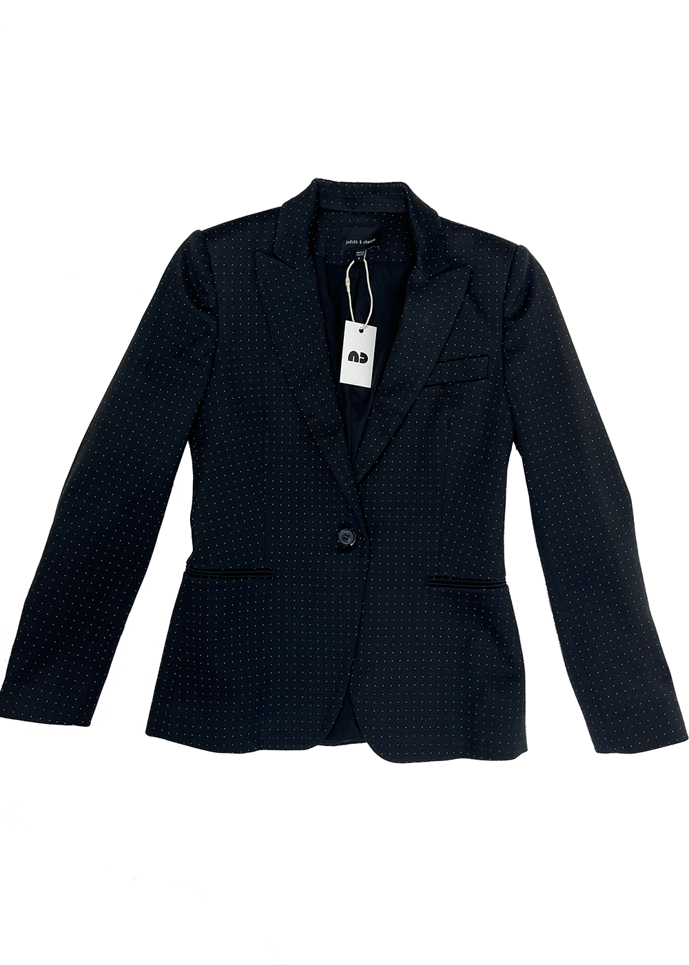 Black/White Dot Blazer / Size 4