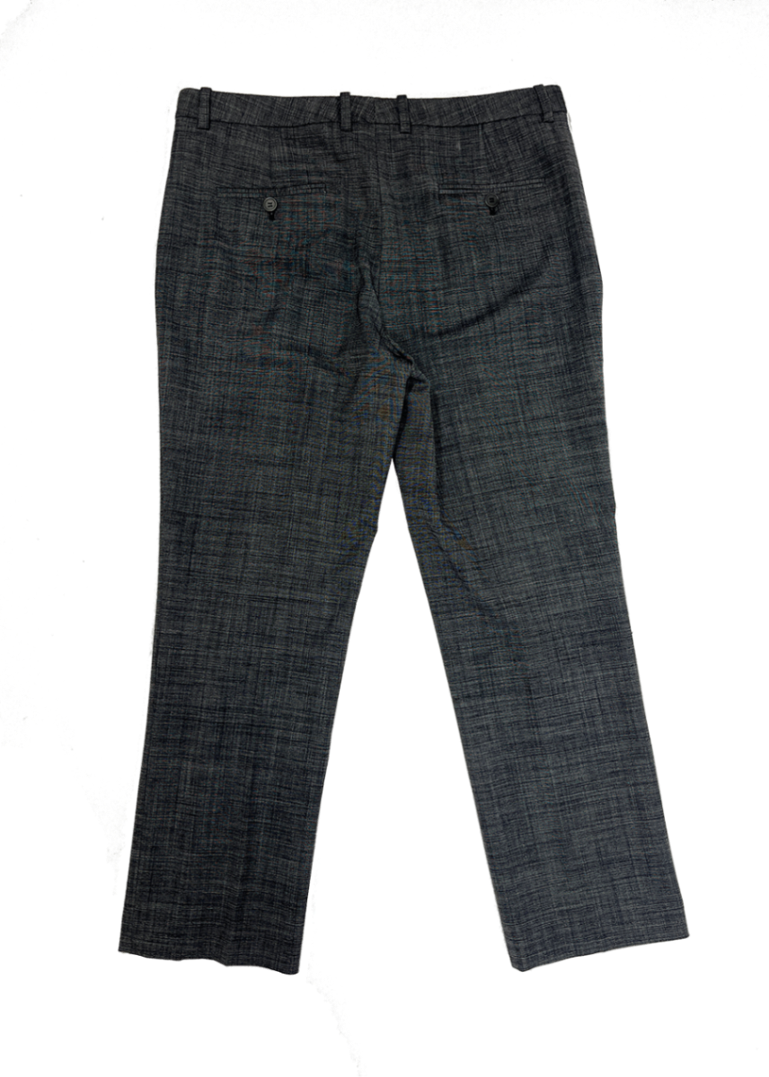 Textured Wool Trouser Charcoal / Size 8