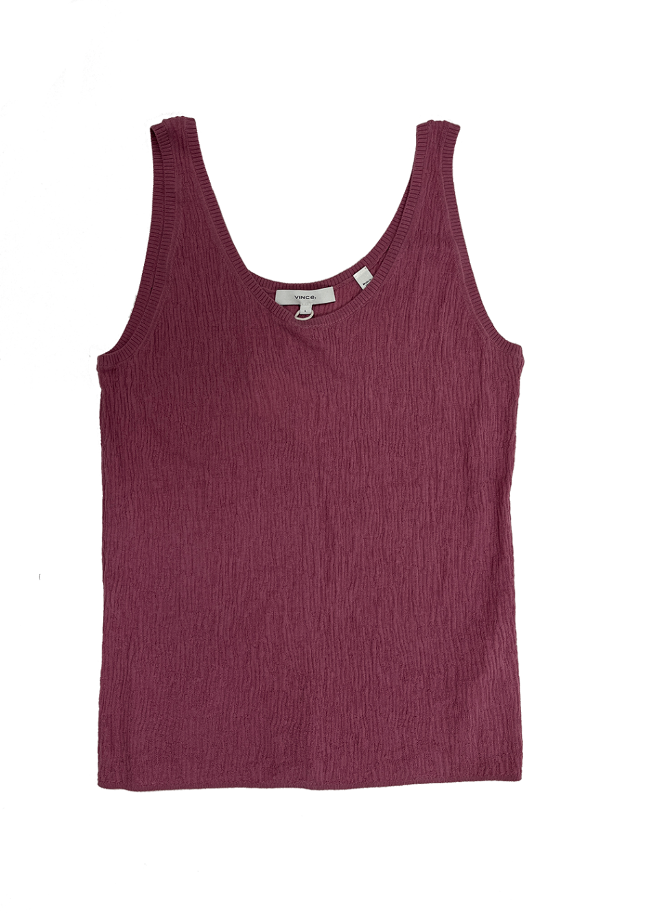 Textured Cotton Tank Pink / Size L