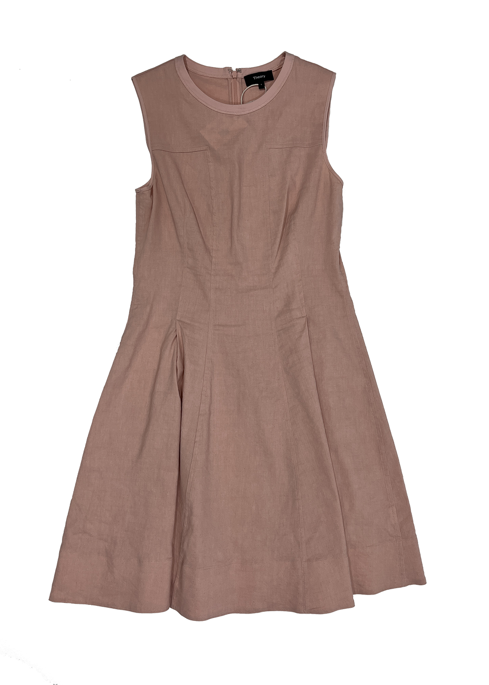 Washed Linen Tea Dress Pink / Size 4