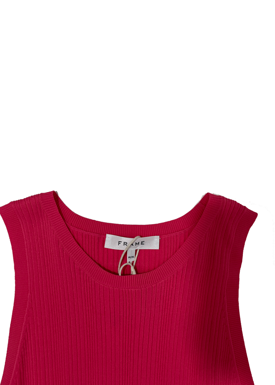 Mixed Rib Cutout Tank Dress Flamingo / Size M