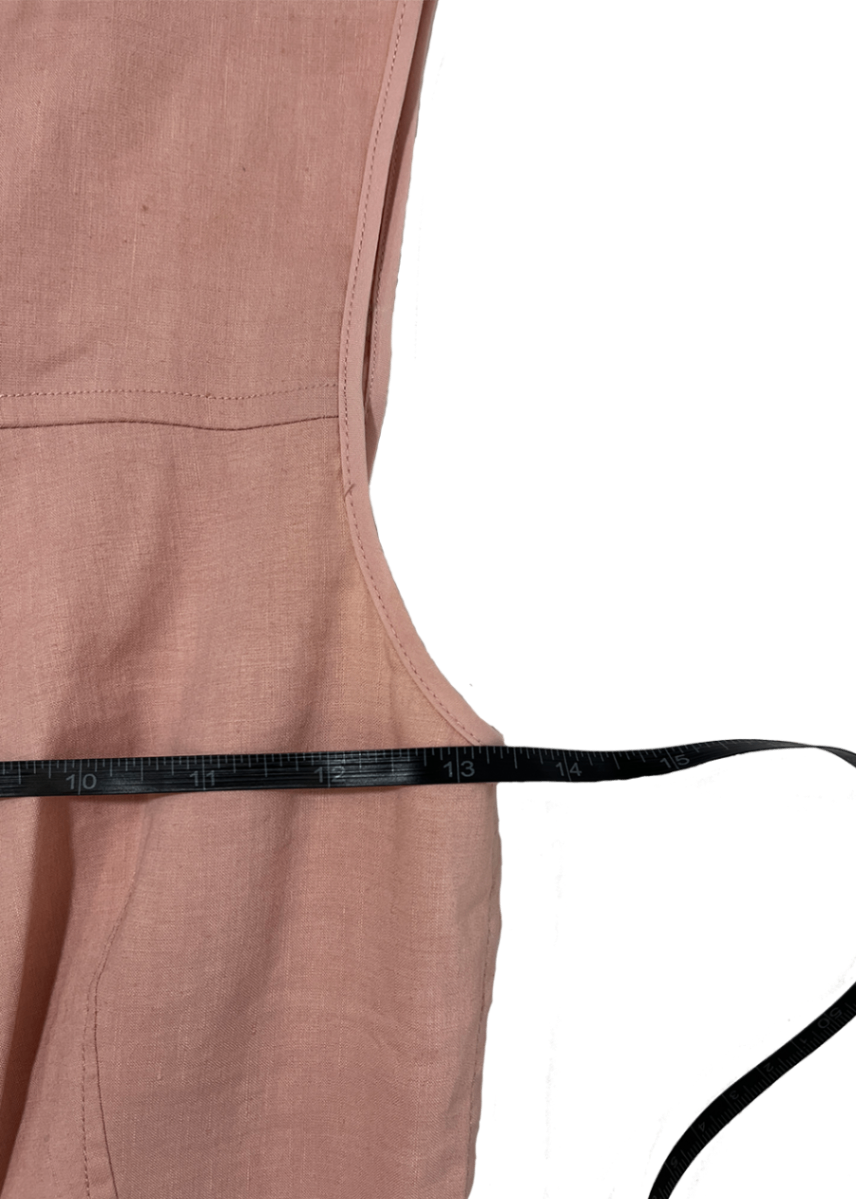 Washed Linen Tea Dress Pink / Size 4