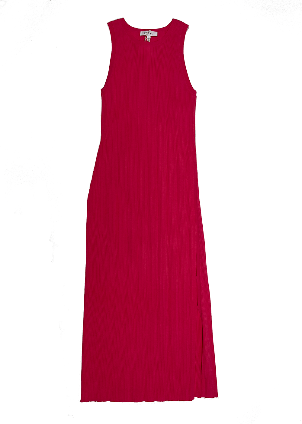 Mixed Rib Cutout Tank Dress Flamingo / Size M