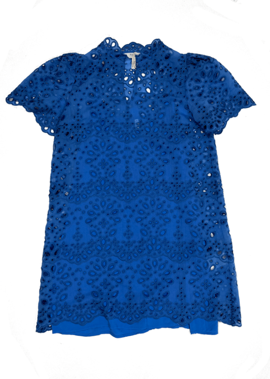Blue Eyelet Dress / Size 38