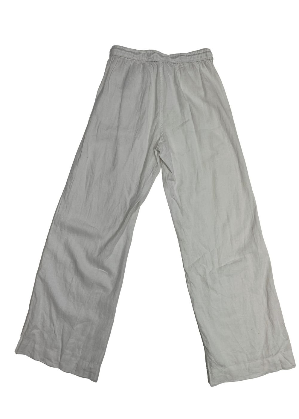 Briza White Linen Blend Trousers / Size 8