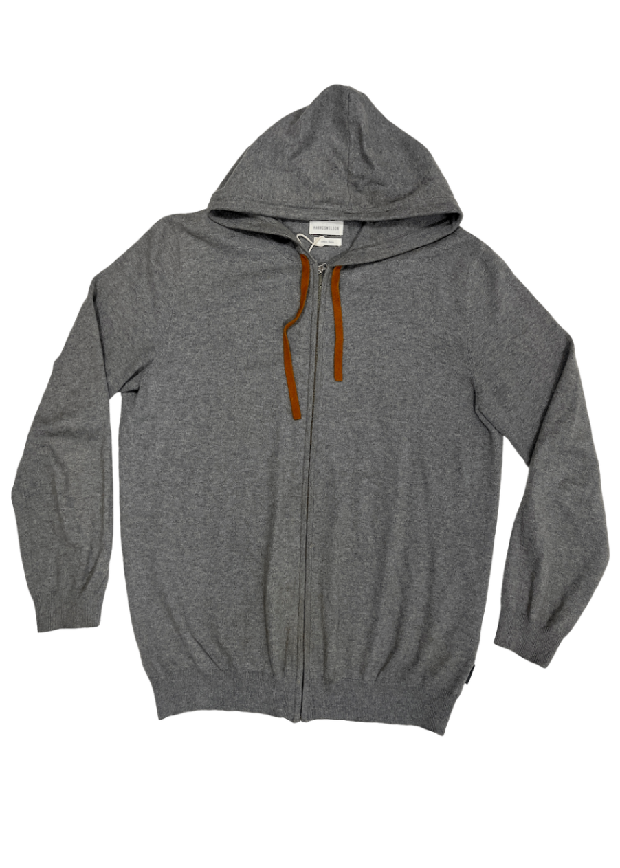 Zip Up Hoodie Sweatshirt Grey / Size XL