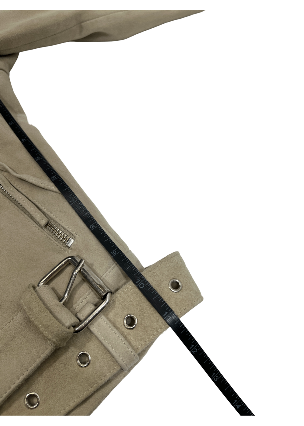 Suede Moto Jacket Beige / Size S