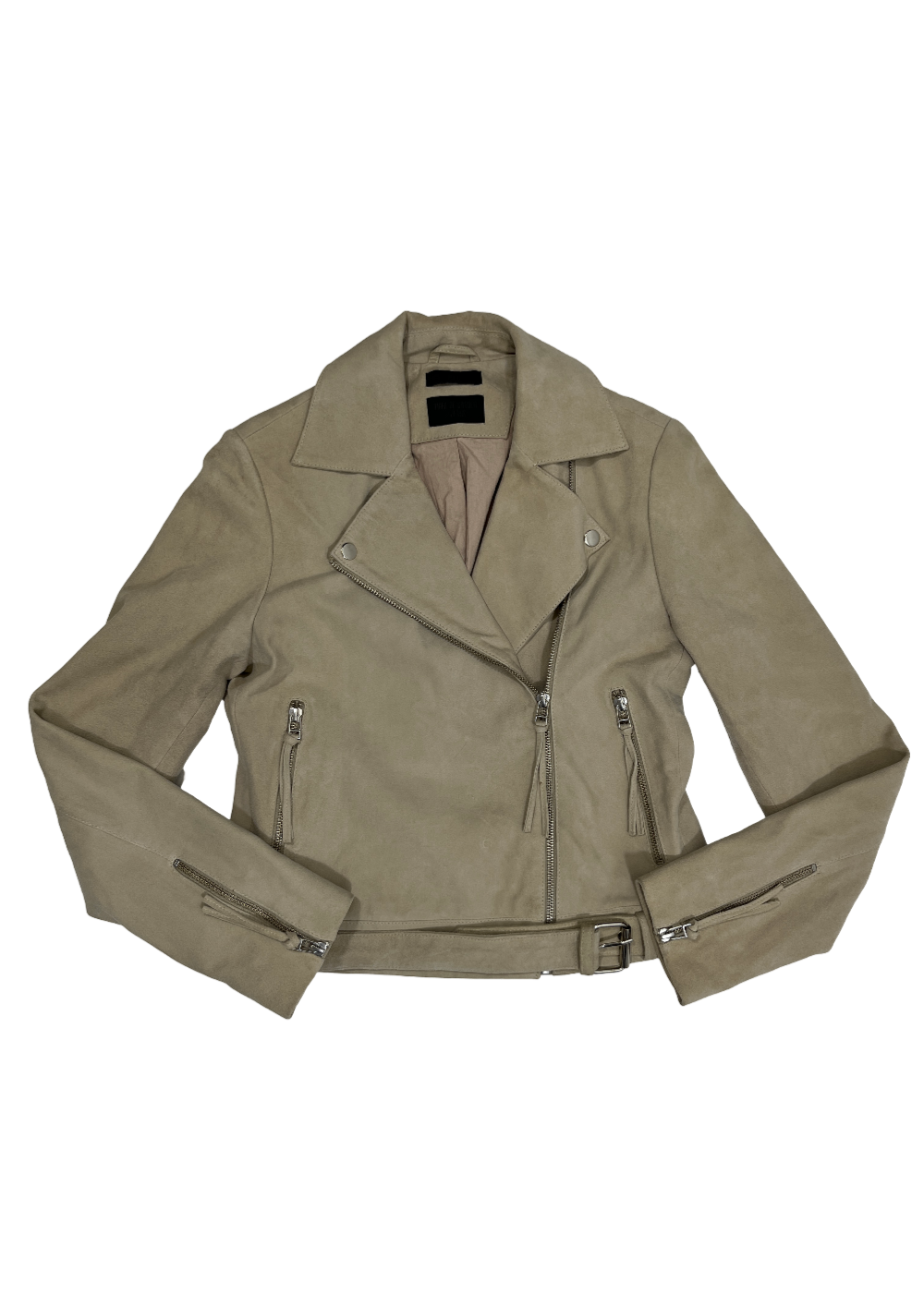 Suede Moto Jacket Beige / Size S