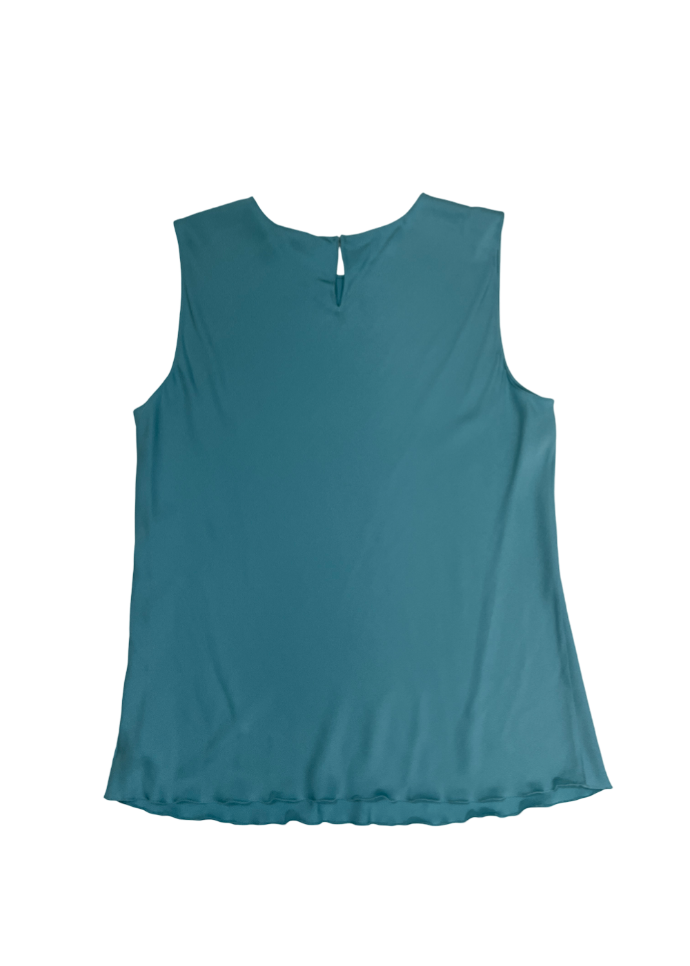 Sleeveless Silk Top Blue / Size M