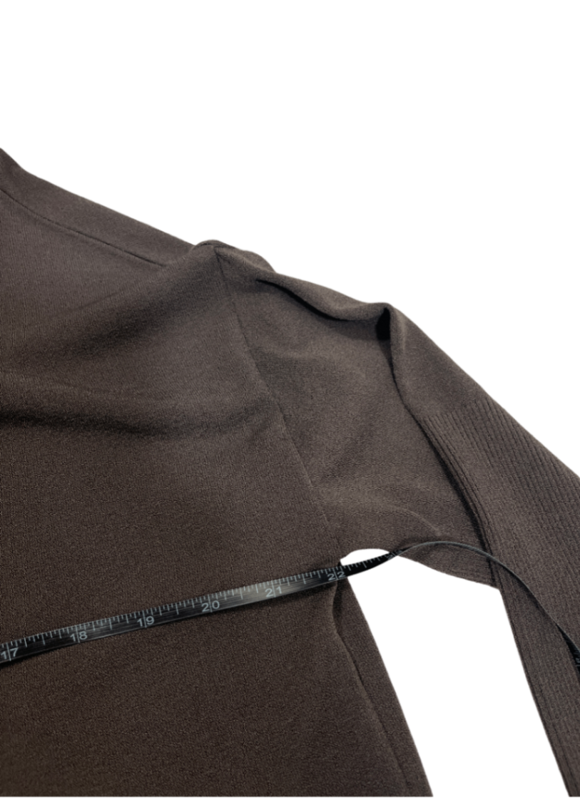 Open Front Tie Cardigan Brown / One Size