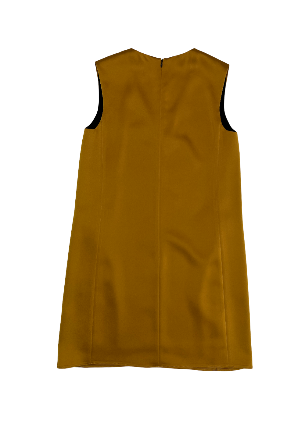 Gold V-Neck Mini Dress / Size 2