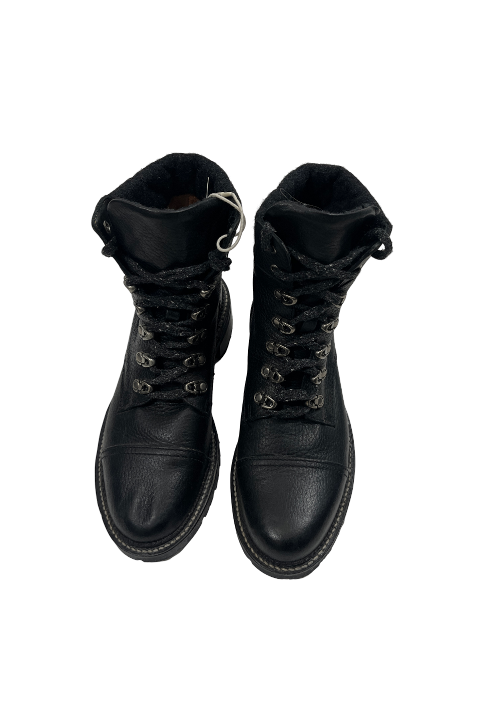 Samantha Lace Up Hiker Boot Black / Size 9.5