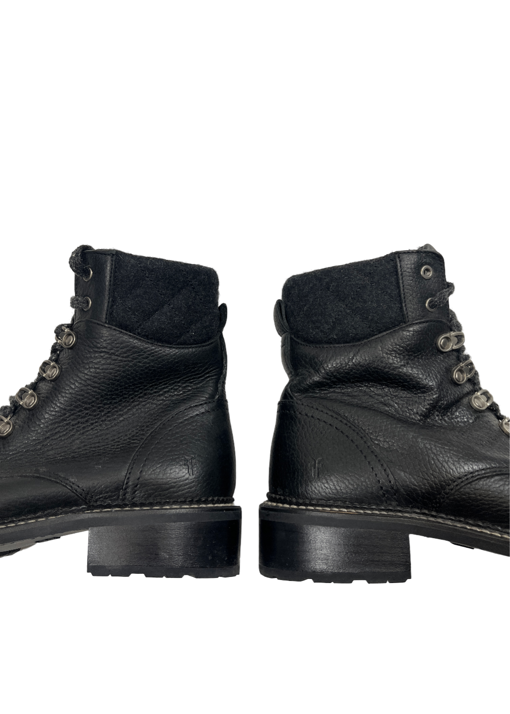 Samantha Lace Up Hiker Boot Black / Size 9.5