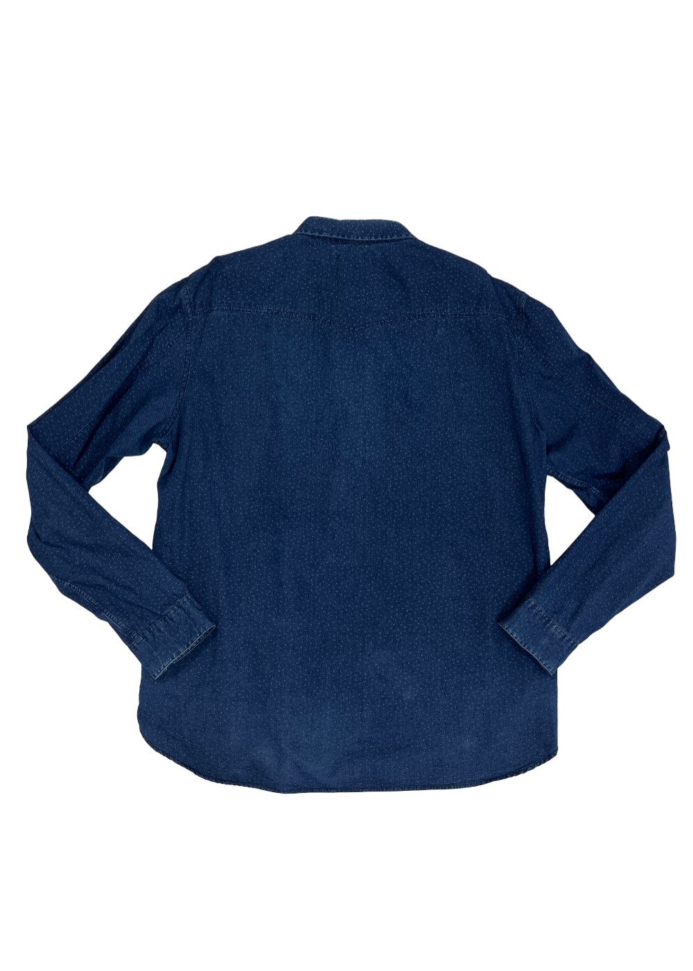 Printed Denim Shirt / Size XL