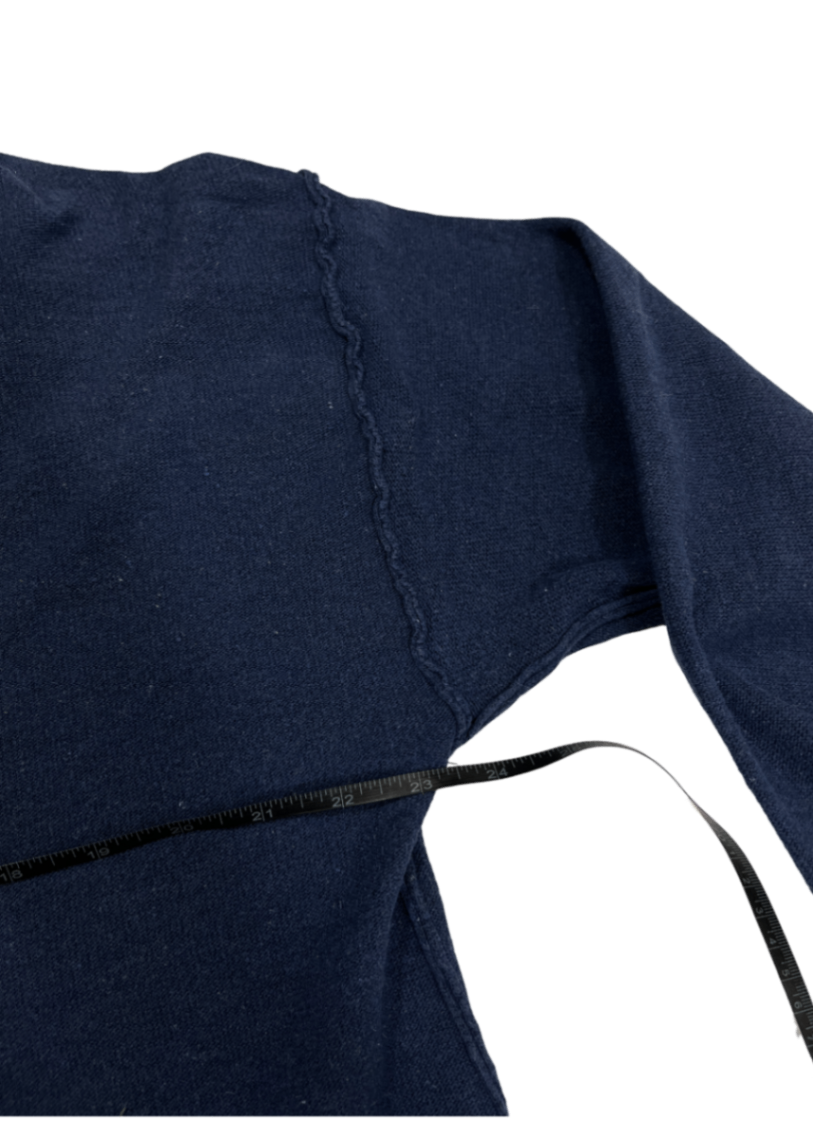 Blue Slub Long Sleeve T-Shirt / Size XL
