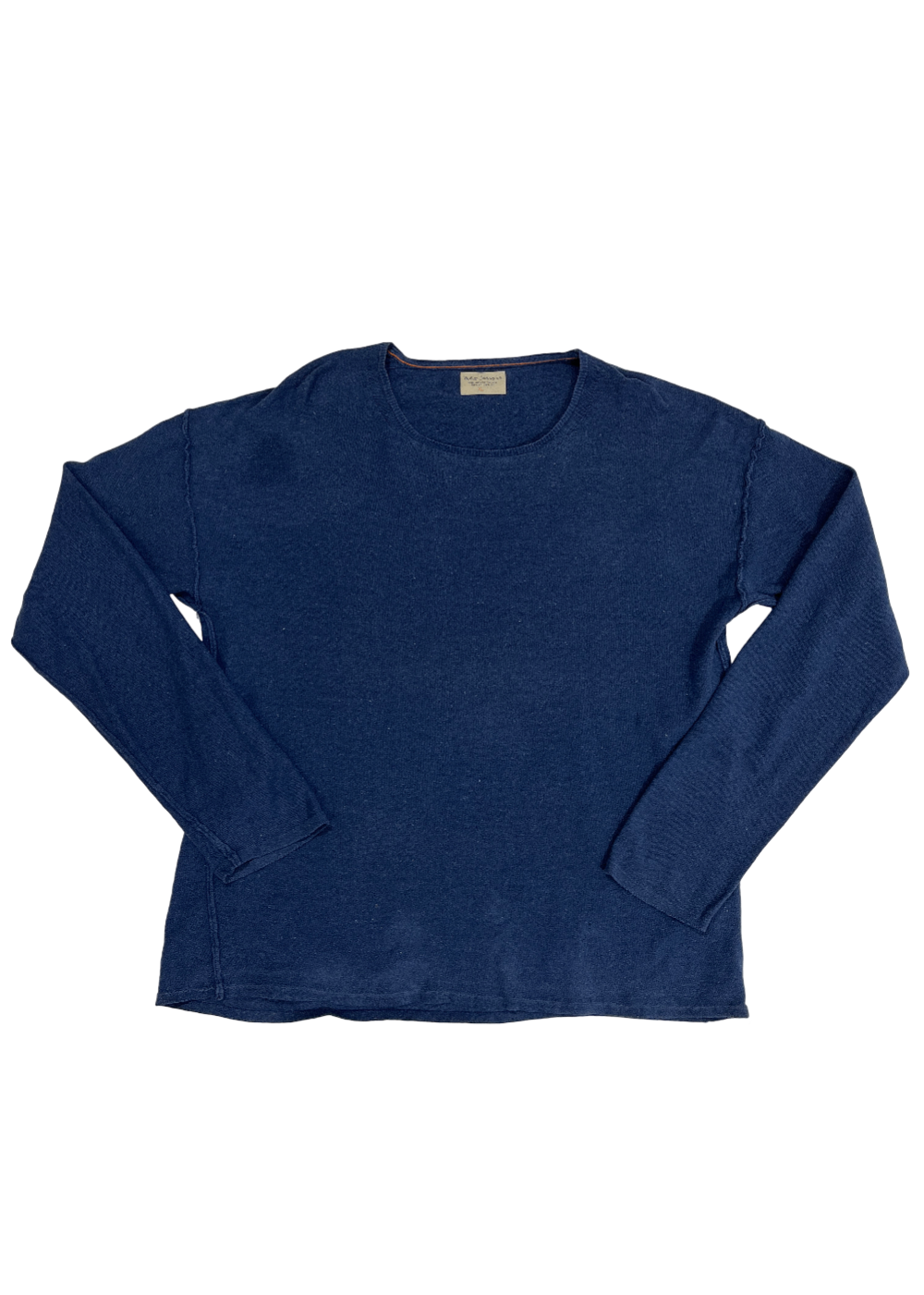 Blue Slub Long Sleeve T-Shirt / Size XL