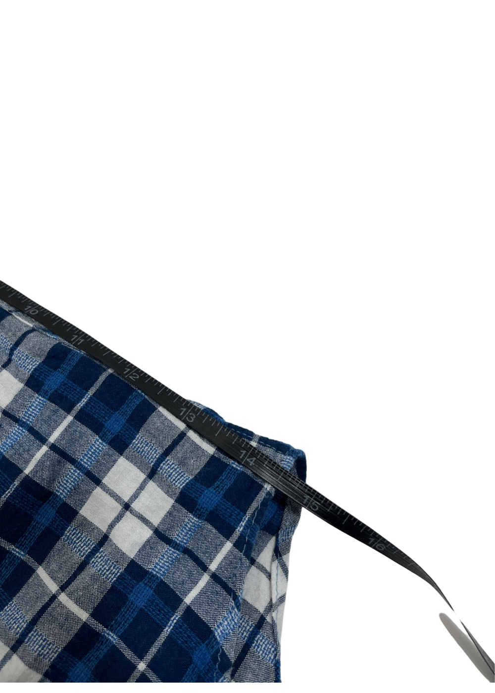 Raised Dobby Plaid Shirt Blue / Size XL
