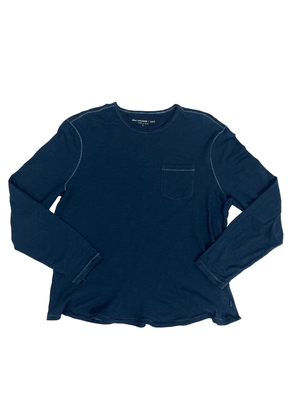 Long Sleeve Whipstitch T-Shirt Navy / Size L
