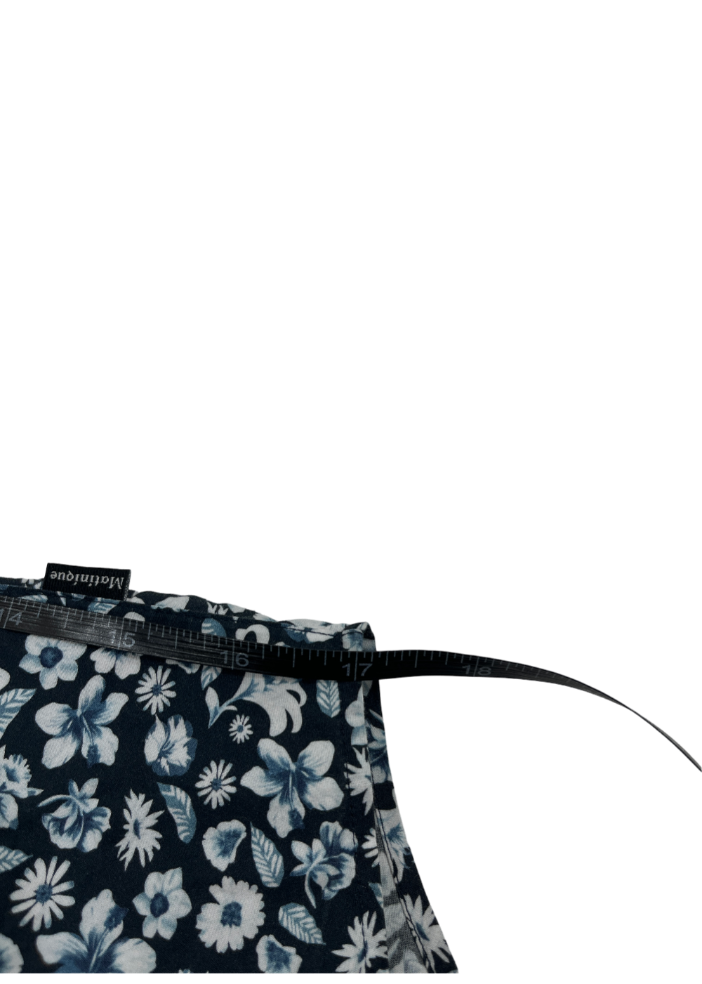 Long Sleeve Blue Floral Shirt / Size XL