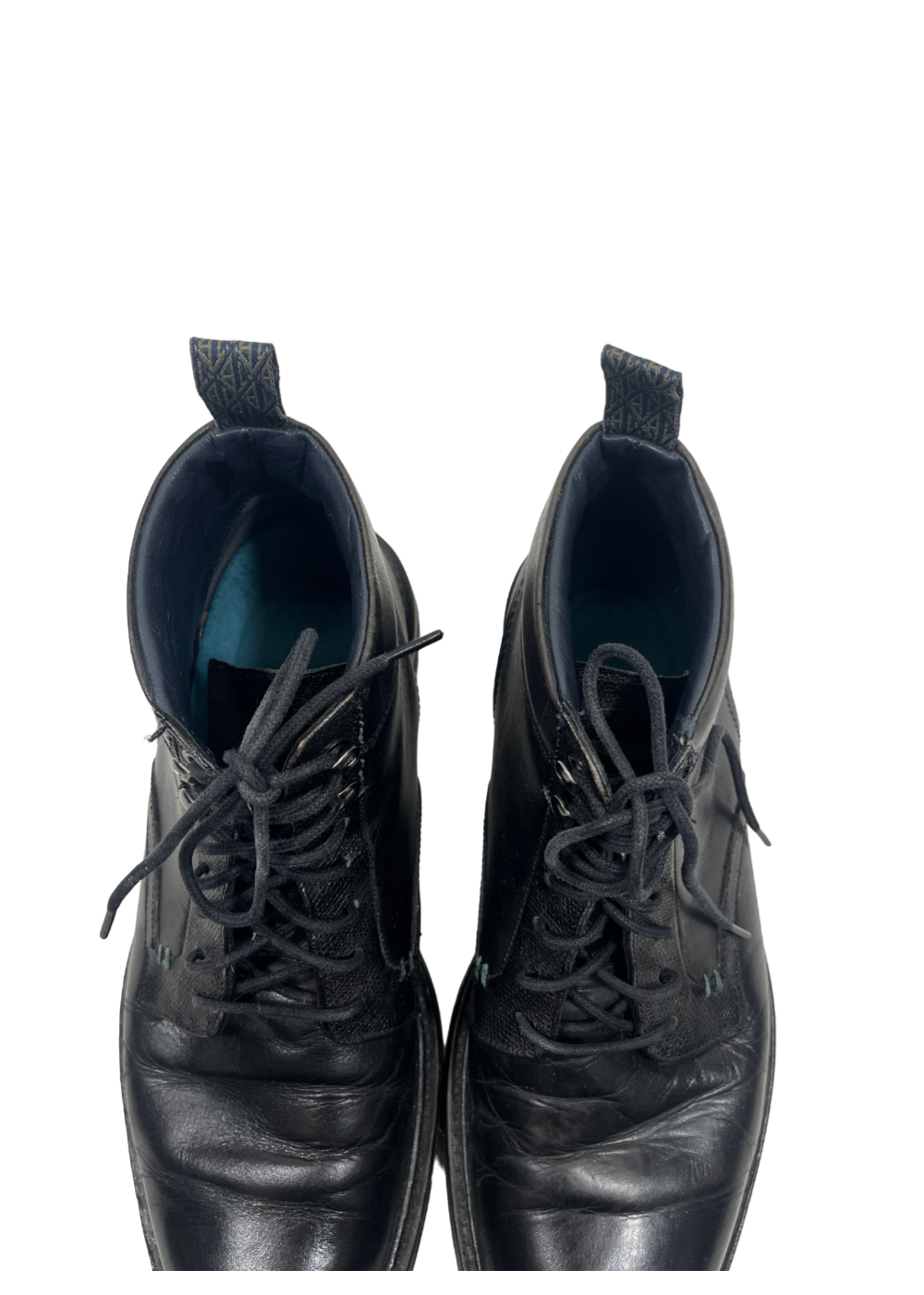 Black Lug Sole Leather Boot / Size 10