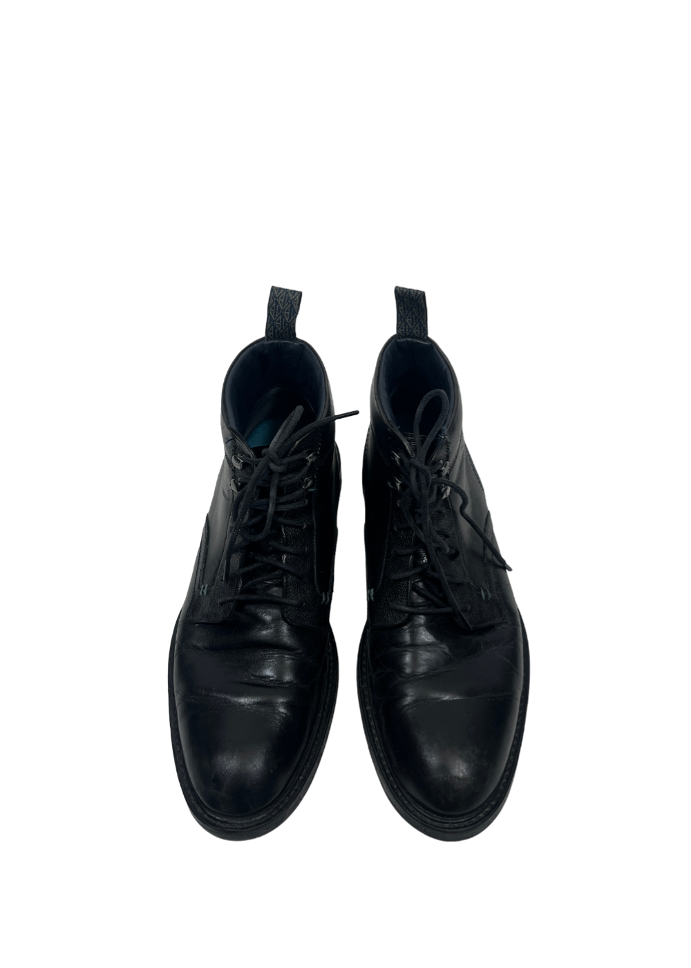 Black Lug Sole Leather Boot / Size 10