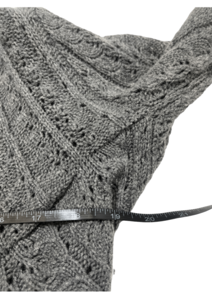 Open Front Textured Cashmere Cardigan Grey / Size S