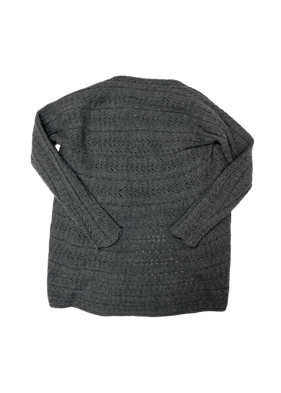 Open Front Textured Cashmere Cardigan Grey / Size S