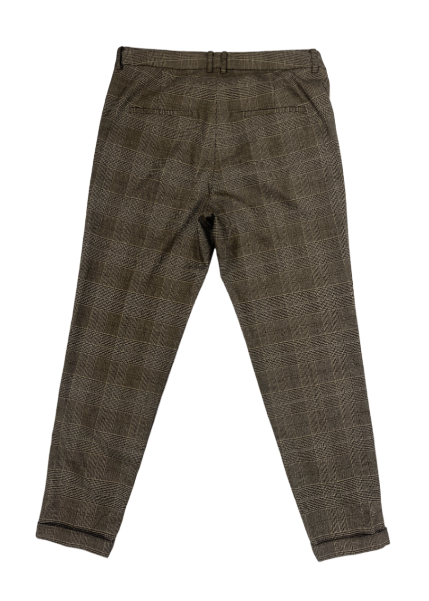 Zella Brown Plaid Cuffed Trouser / Size 10
