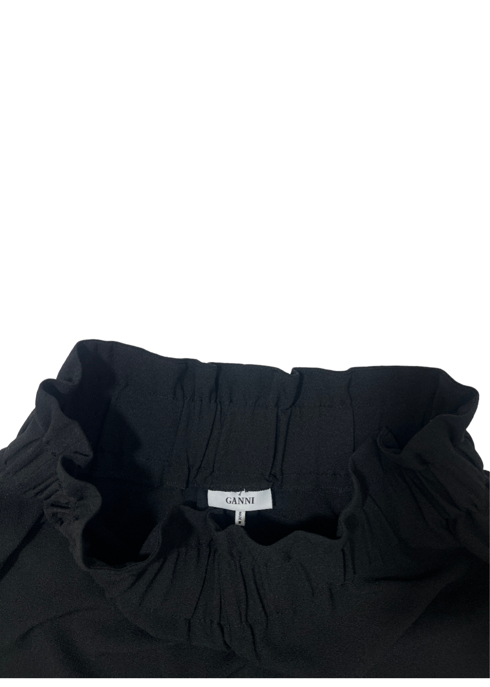 Wide Leg Paperbag Waist Crepe Trouser / Size 42 (US 10)