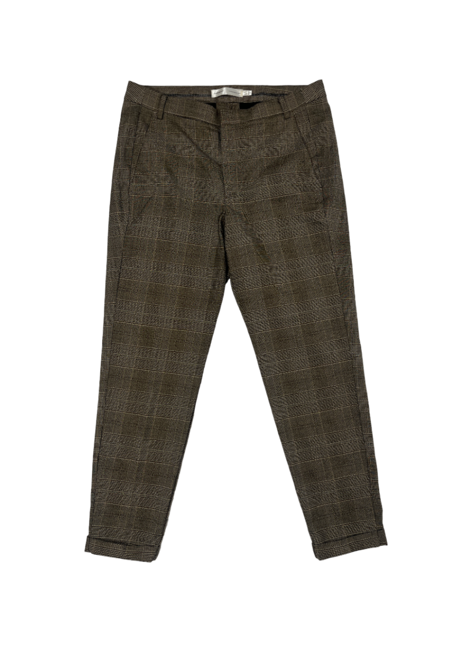Zella Brown Plaid Cuffed Trouser / Size 10