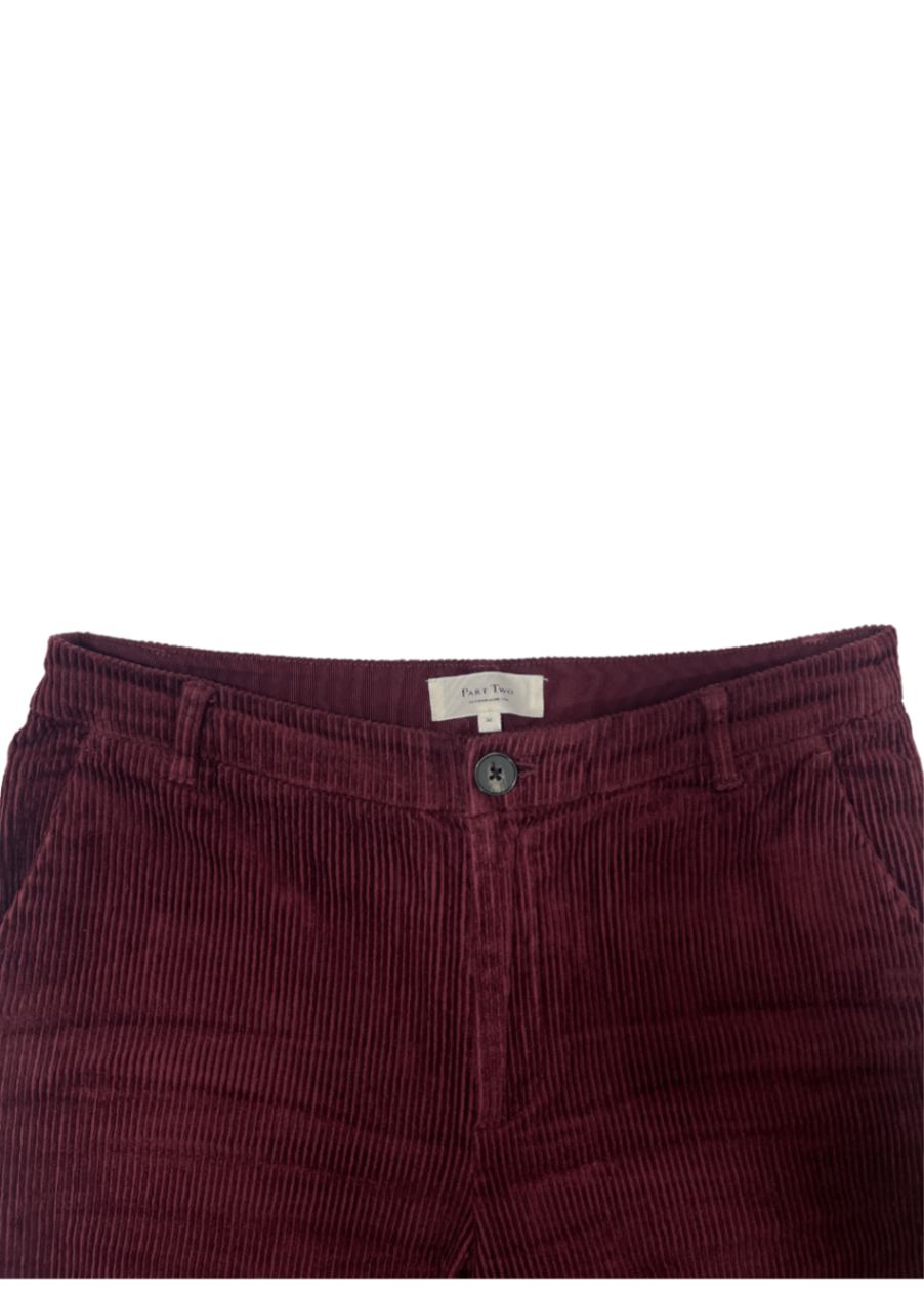 Misha Cropped Corduroy Pant Dark Red / Size 8