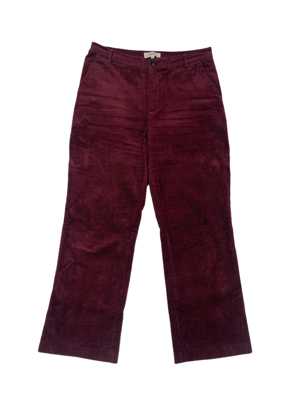 Misha Cropped Corduroy Pant Dark Red / Size 8