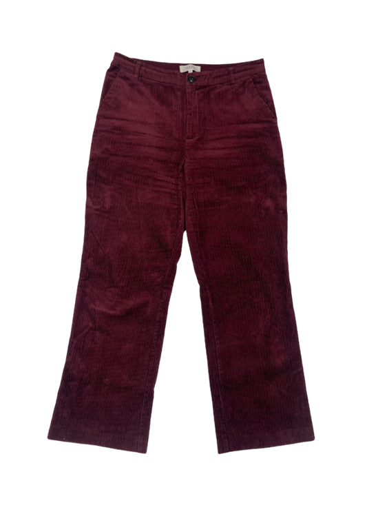 Misha Cropped Corduroy Pant Dark Red / Size 8