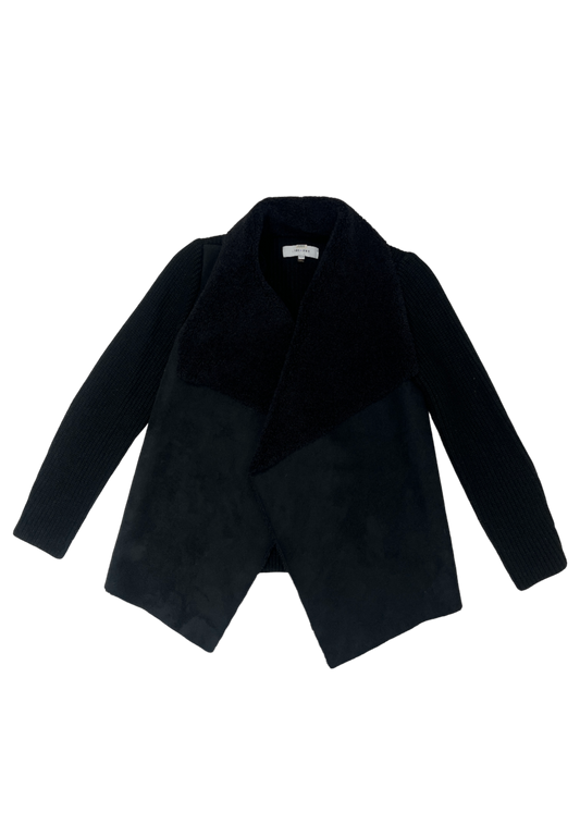 Faux Fur Knit Jacket Black / Size XS