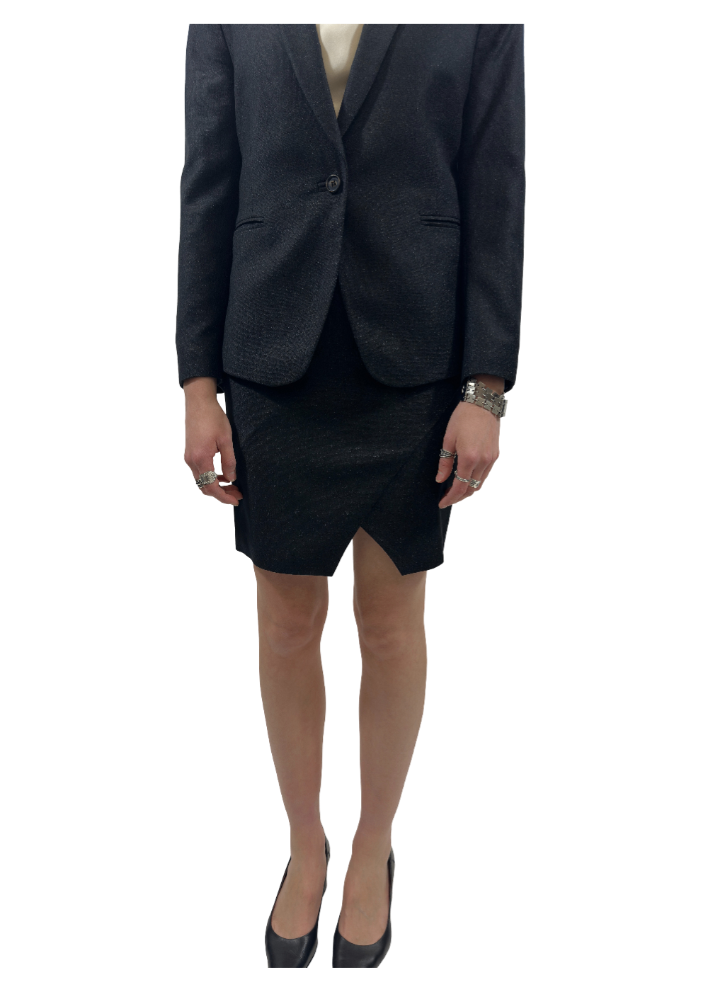 Suiting Mini Skirt Charcoal / Size 34
