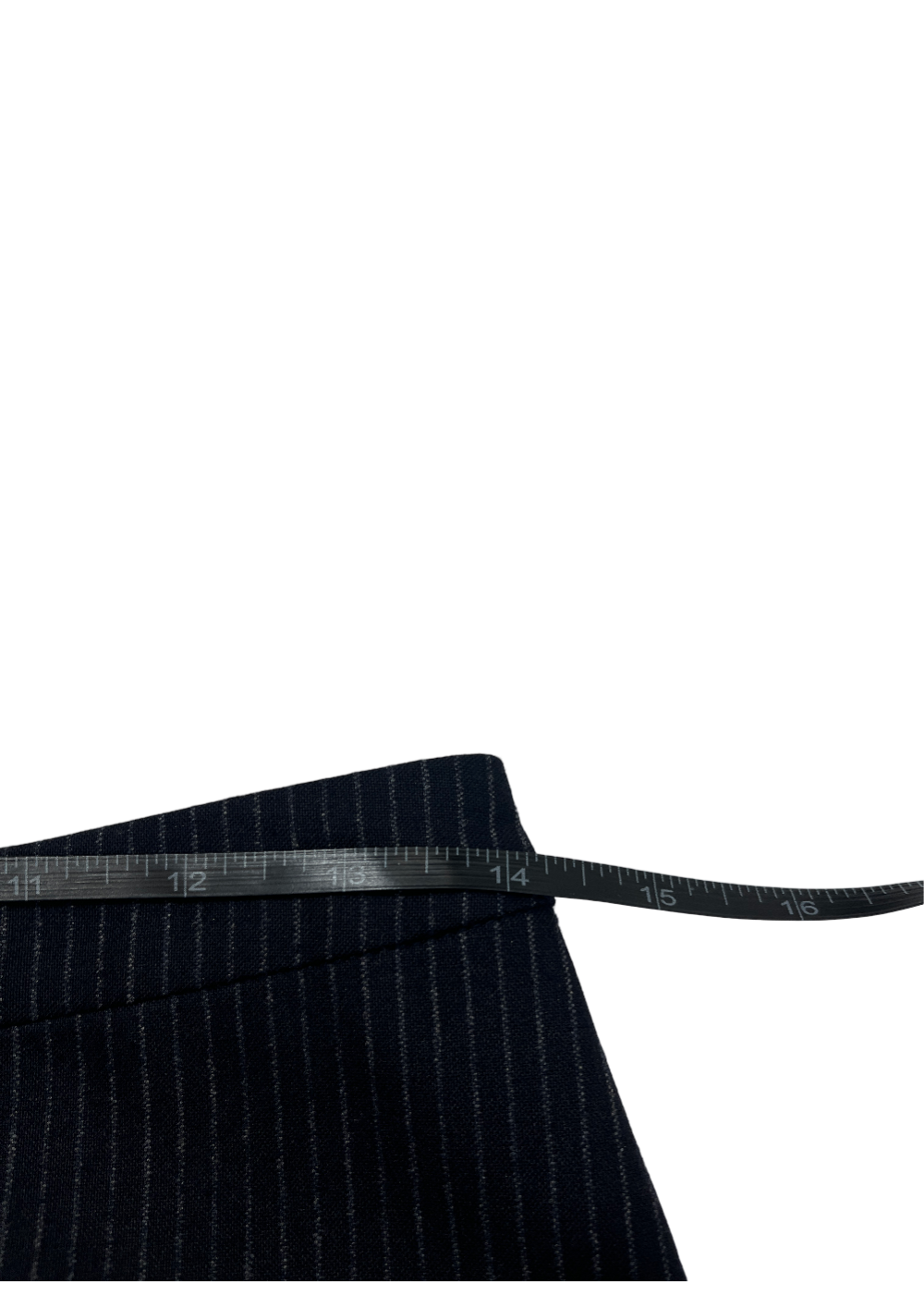 Isazo Navy Chalk Stripe Skirt / Size 36