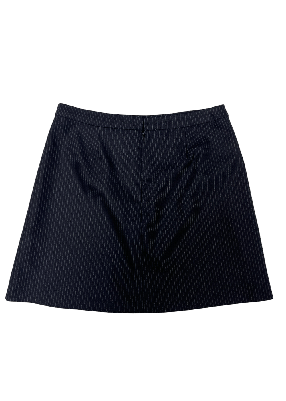 Isazo Navy Chalk Stripe Skirt / Size 36