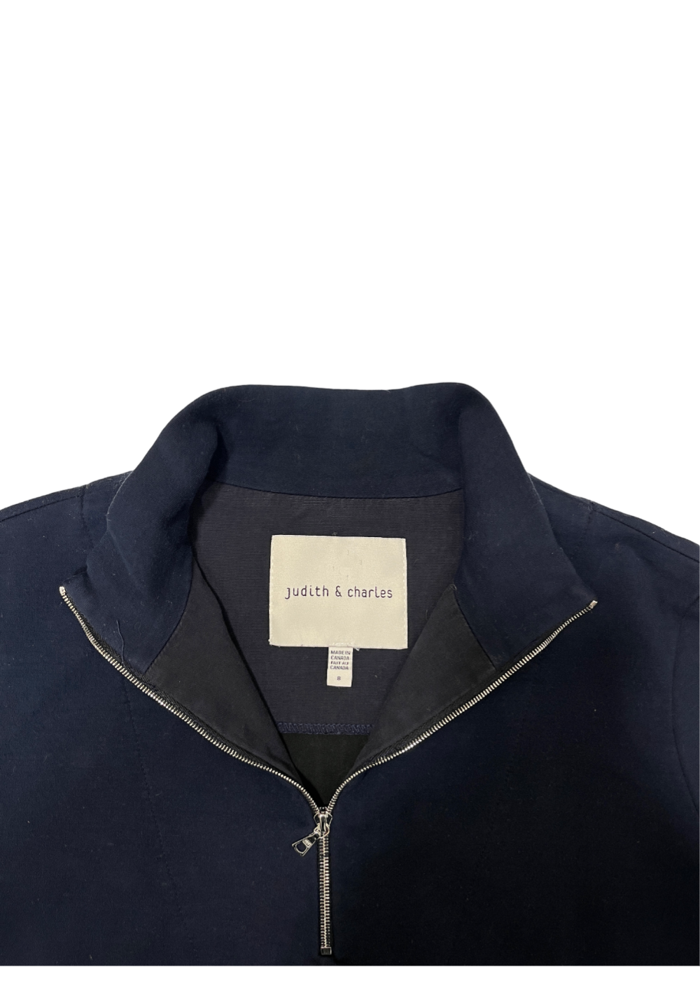 1/4 Zip Front Track Jacket Navy / Size 8
