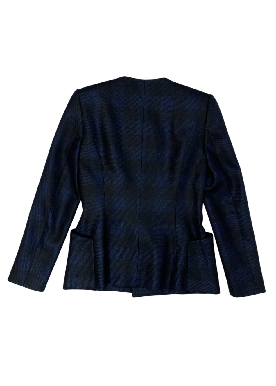 Blue/Black Plaid Jacket / Size 4