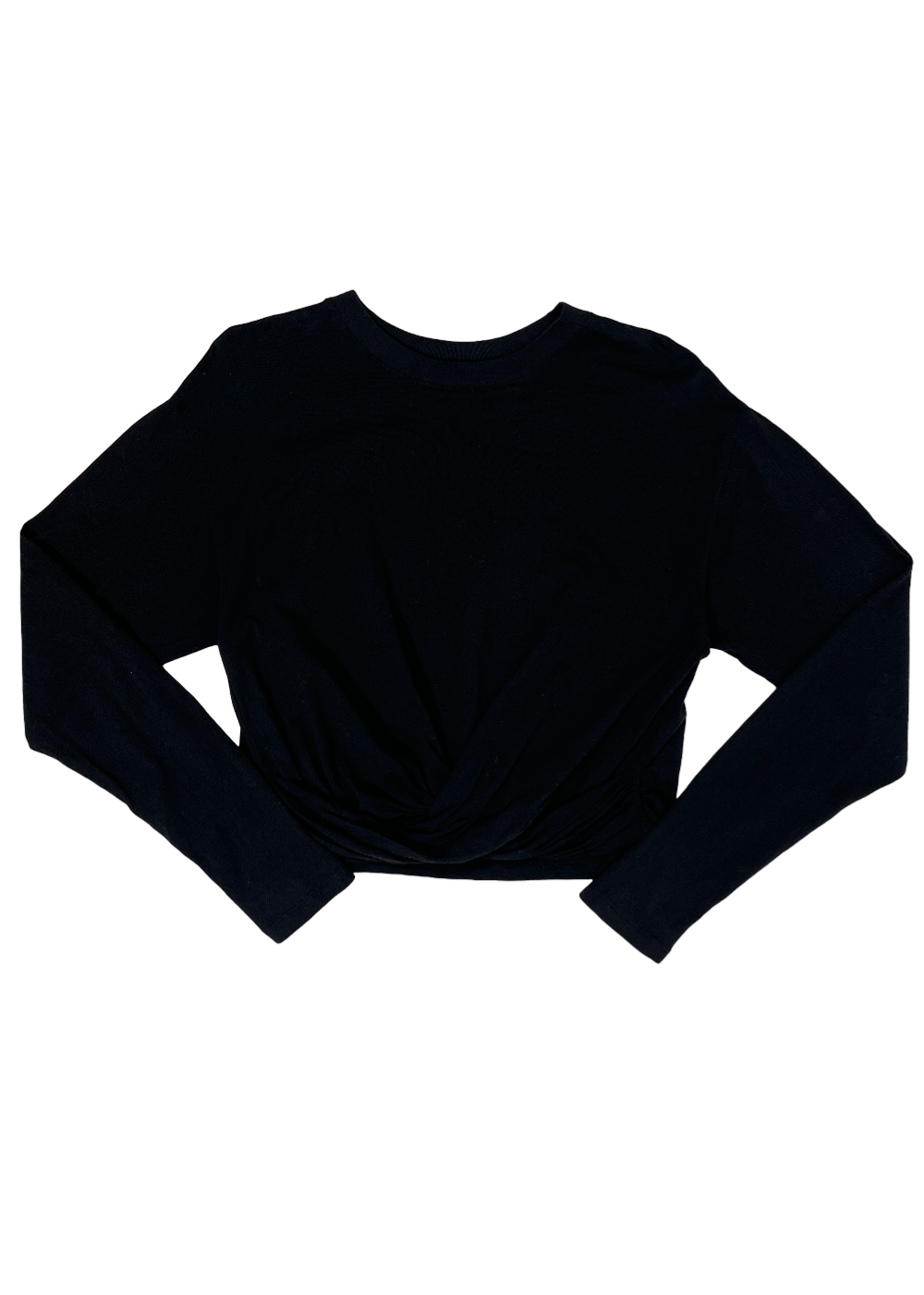 Wrap Around Long Sleeve Tee Black / Size M