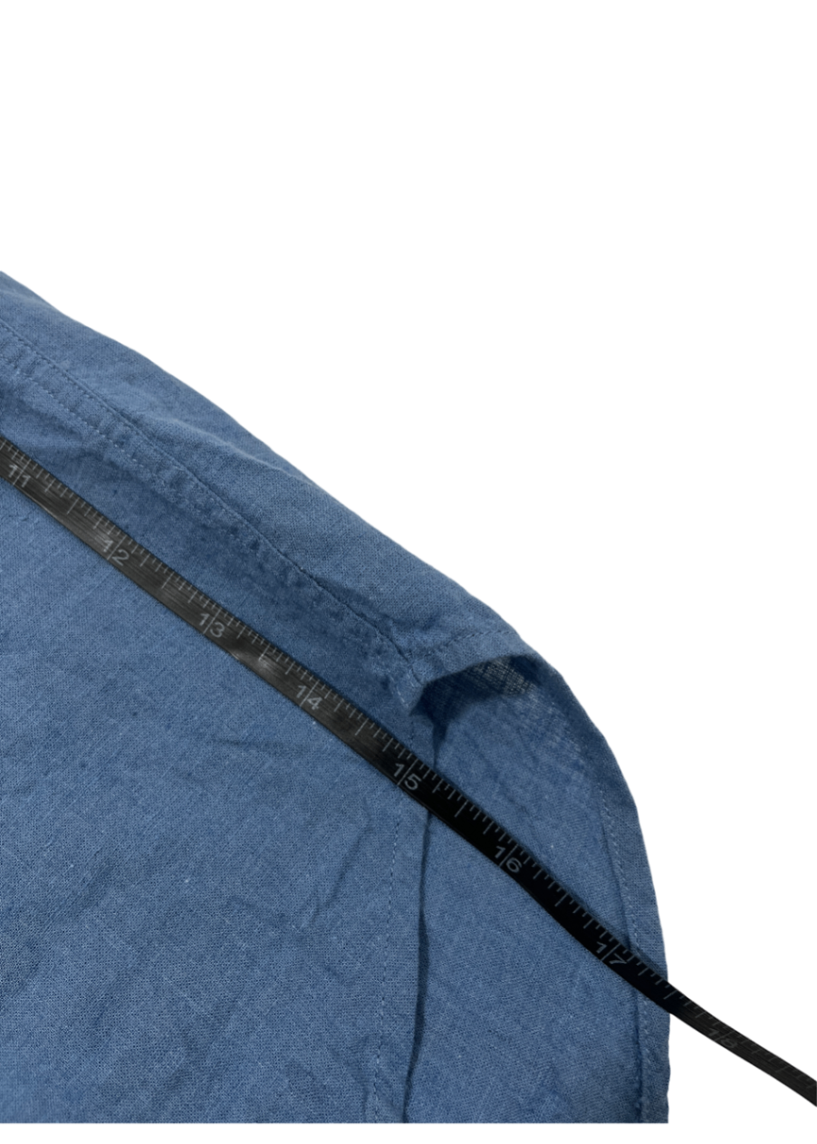 Osvald Button Down Cotton Linen Shirt Blue / Size S