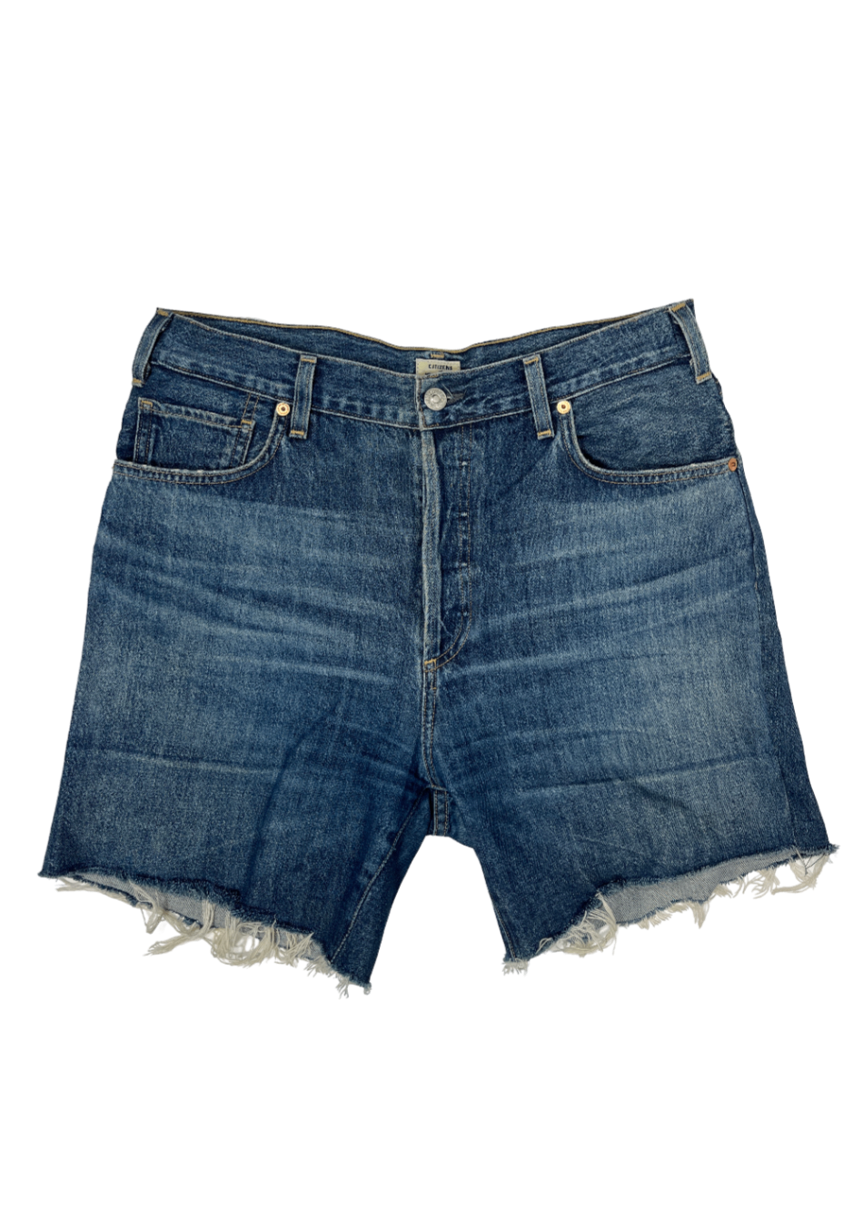 Bailey High-Rise Relaxed Denim Shorts / Size 30