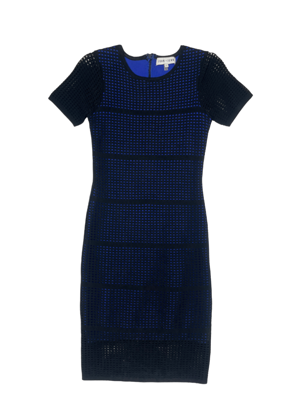 Black/Blue Netted Overlay Dress / Size S
