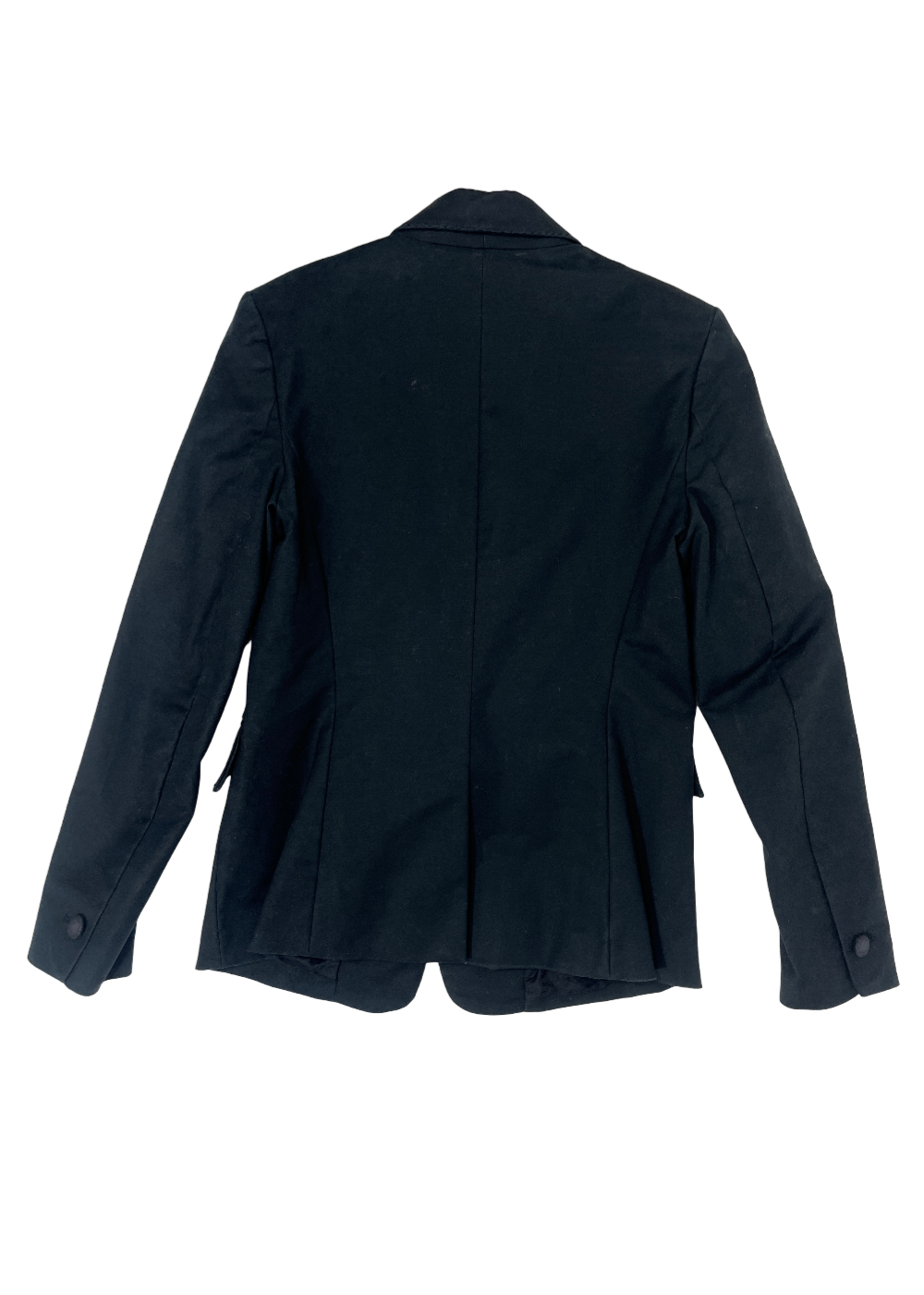 Black Cotton Stretch Blazer / Size 6